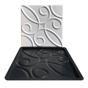 Imagem de Forma 3D Gesso e Cimento ABS - Zafira 40x40cm - XMOLDES