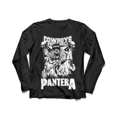 Imagem de Camiseta Manga Longa Feminina Pantera Cowboys from Hell - Ultrav Store