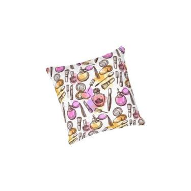Imagem de Almofada com enchimento Maquiagem e Perfume Aquarela - Fabrika De Fest