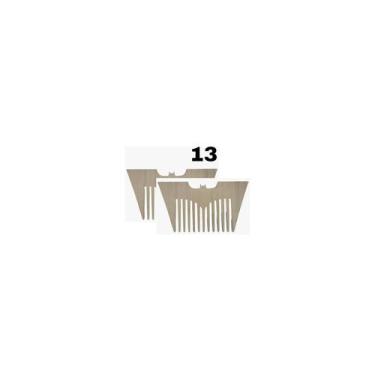 Imagem de 2 Pentes para Barba Bigode Modelo Morcego 13 Mdf Resistente - LUALKI