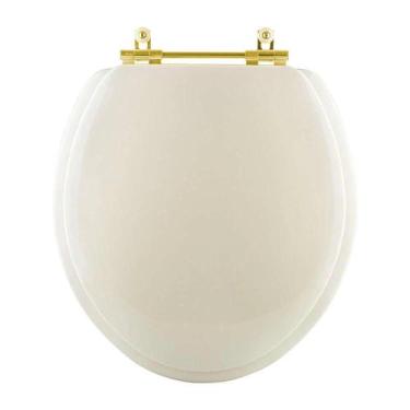 Imagem de Assento Sanitario Almofadado Convencional Oval Bone para vaso Ideal St