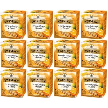 Imagem de Chá Twinings Laranja, Manga e Canela Kit 12 Caixas 10 Un 120 Sachês
