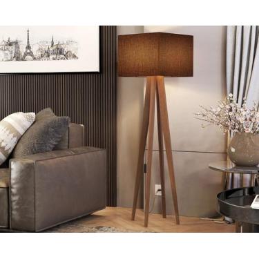 Imagem de Luminaria Abajur de Chão Para Sala Star Hall Alto Cupula Quadrada Marr