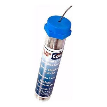 Imagem de 01 Tubo Solda Estanho 1mm 63x37 1.0mm C/ Fluxo - Cobix, Bivolt