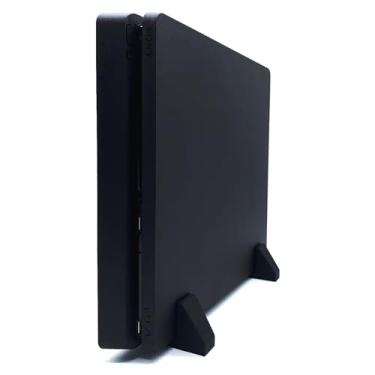 Imagem de Suporte vertical para PS4 Slim Playstation 4 Slim Silicone Pés Stand Base Steady Mouse Non-Slip Espaço Suficiente para Refrigeração, Preto