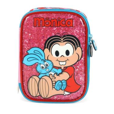 Imagem de Estojo Box 100 Pens Luxcel Turma da Mônica Rosa e Azul