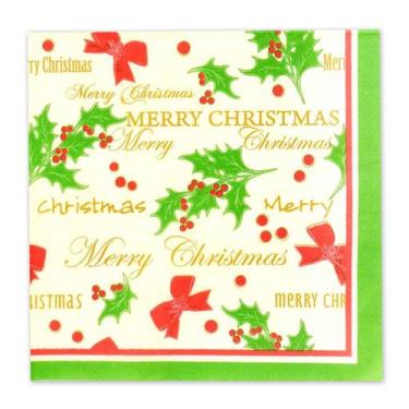 Imagem de Guardanapo de Papel 20 folhas 33cm Merry Christmas Espressione Christm