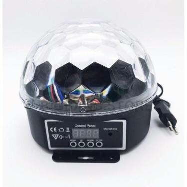 Imagem de Globo Mágico Led de Cristal Bluetooth Mp3 Bivolt 9 Cores Luatek Lk 306