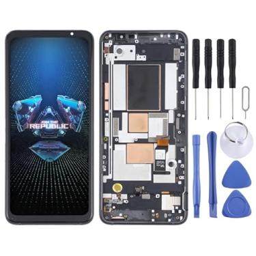 Imagem de Tela Original OLED LCD para for ASUS ROG Telefone 5 ZS673KS Montagem completa com quadro （preto)