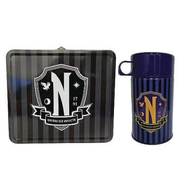 Imagem de Surreal Entertainment Wednesday Nevermore Tin Titans Previews Exclusive Lunch Box with Beverage Container