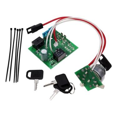 Imagem de YUXSOUQ AM119999, AM124137 Interruptor de ignição com 2 chaves compatível com John Deere 325 335 345 números de série abaixo de -0700000 substitui AM131841, M110159, AM124137U