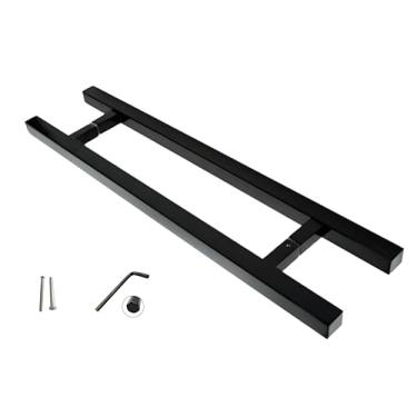 Imagem de Puxador de Porta Quadrado Aço Inox Para Portas Pivotantes, Madeira, Vidro, Alumínio e Portões Cerrata (80 cm)