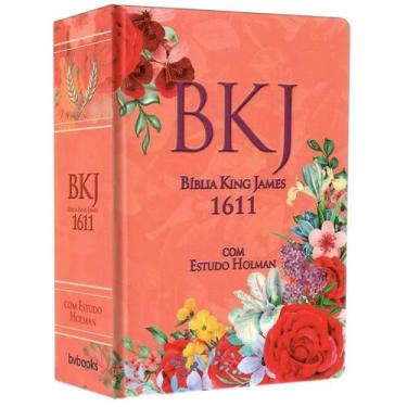 Imagem de Bíblia King James 1611 Com Estudo Holman BKJ Feminina Floral