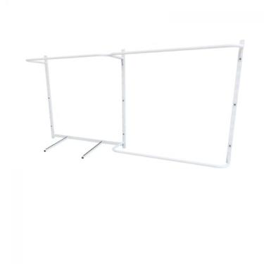 Imagem de Arara de roupas para loja quarto closet 9 peças regulável 200x100 cm c