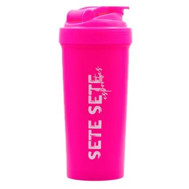 Imagem de Coqueteleira Shaker para Academia Whey 600ml 77 Esportes (Rosa)