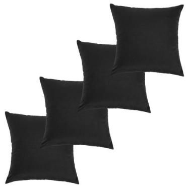 Imagem de Kit 4 Capas De Almofadas Decorativas Suede 45x45 Com Ziper - Viver Bem