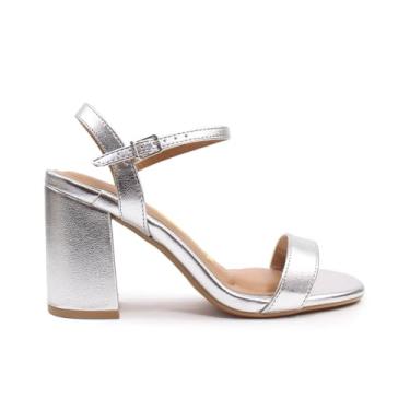 Imagem de Sandalia Feminina Vizzano Metalizado (Prata, BR, Adulto, Numérico, 39)