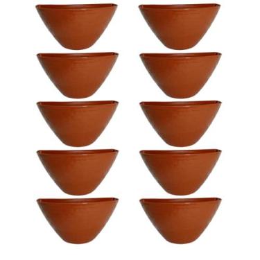 Imagem de Kit 10 Vasos Parede Meia Lua 1 Litro RATTAN, Vaso Plástico Jardim Vert