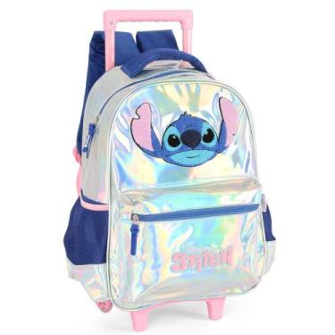 Imagem de Mochila Rodinhas Holográfica STITCH DISNEY Luxcel IC41682SC