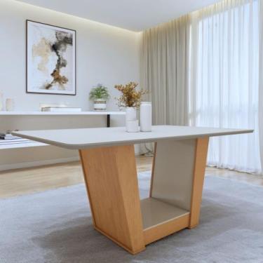 Imagem de Mesa de Jantar Retangular 6 Lugares 170cm Tampo MFD Apogeu - Móveis Lo