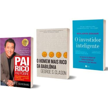 Imagem de Kit Livro O Investidor inteligente + Pai Rico Pai Pobre + O Homem mais