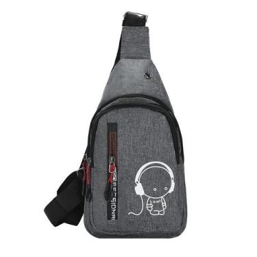 Imagem de Bolsa de Peito Masculina - Estilo Casual Coreano 2024 - Mochila Crossb