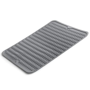 Imagem de Tapete Escorredor de Louças em Silicone, Antiderrapante, 30x40cm- QH Shopp (Cinza, 0)