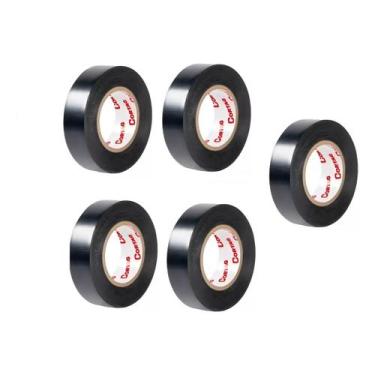 Imagem de Kit 05 Fita Isolante Profissional Cortag 18mm X 20m