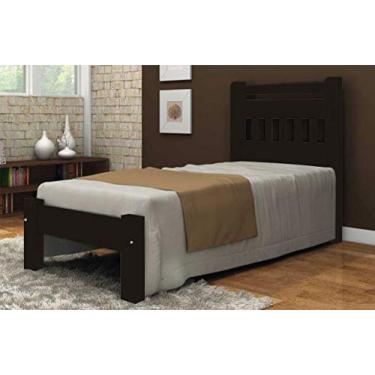 Imagem de Cama Solteirão (Solteiro Extra) Antares de Madeira Maciça Tauari - Cor Tabaco