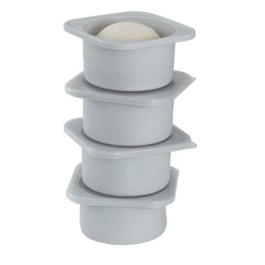 Imagem de KEVJES Plus 1000Ml Recipientes Para Fermentação De Massa De Pizza Para Pizza Artesanal Familiar Faça Você Mesmo, Caixas Empilháveis De Silicone De Grau Alimentício Com Tampas, Freezer, Geladeira, La