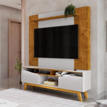 Imagem de Estante para TV e Home Atalaia 180,0cm x 197,0cm x 38,0cm Naturalle/Off-White