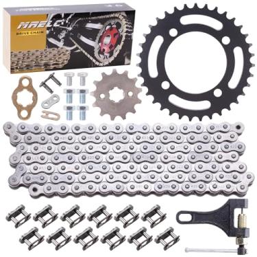 Imagem de MRELC Conjunto De Corrente Ultimate 420 De 120 Elos E Roda Dentada 420-13T E 35 Dentes Para Motos De Trilha De 50 Cc A 170 Cc, Quadriciclos, Karts E Mini Motos - Crf150, Yz80, Ssr, Lifan, Coolster E