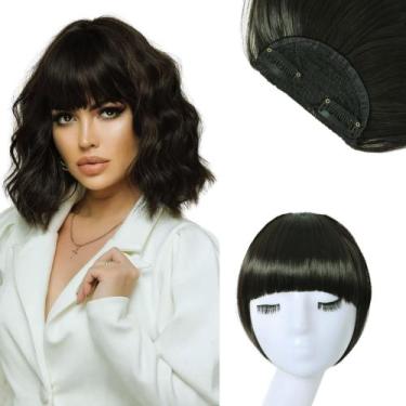 Imagem de Aplique Franja Tic Tac Fibra Francesa MultiCores - GM Hair, Preto