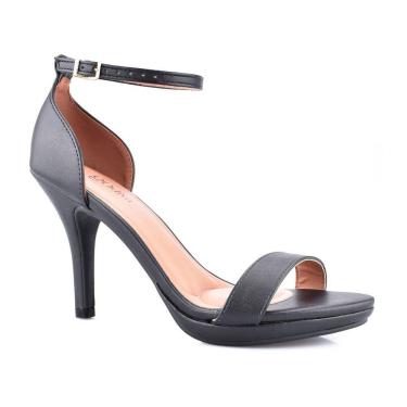 Imagem de Sandália Feminina Salto Alto Fino Godiva Vizzano Preto Conforto