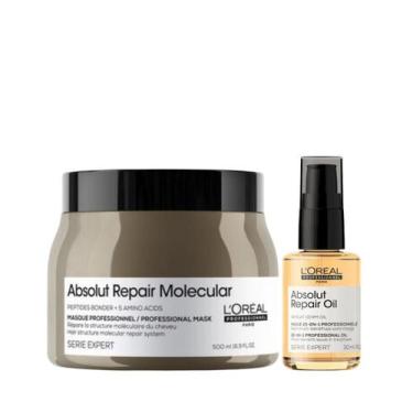 Imagem de Kit Absolut Repair Molecular Masc 500ml + Óleo 30ml - Loreal Profissio