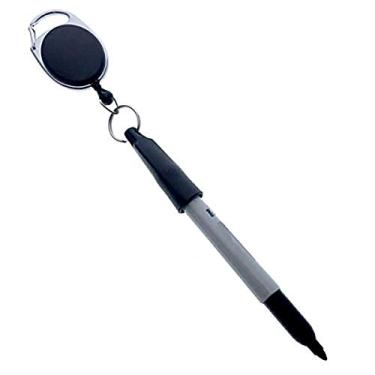 Imagem de Reel-N-Rite Pacote com 5 - Carretel retrátil para marcadores grossos e lápis de carpinteiro - Clipe mosquetão para avental, alça de cinto ou alça de bolsa - ótimo presente para baristas - Coleira de