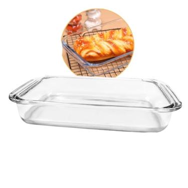 Imagem de Travessa assadeira de Vidro Retangular 1 Litro Resistente ao Forno Micro-ondas frezzer marix