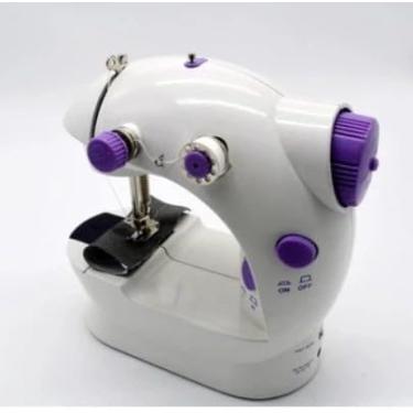 Imagem de Máquina de Costura Portátil, Mini Elétrica com Pedal, Bivolt 110V/220V