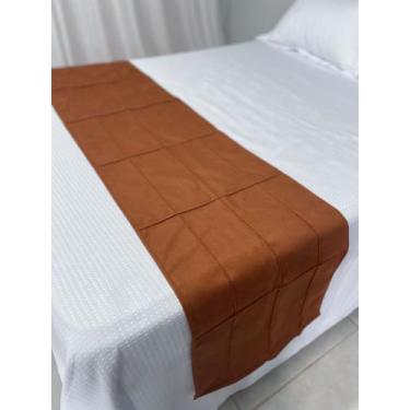 Imagem de Peseira Drapeada Luxo Suede Para Cama King 2.60M x 0,45 CM (ENVIO IMED