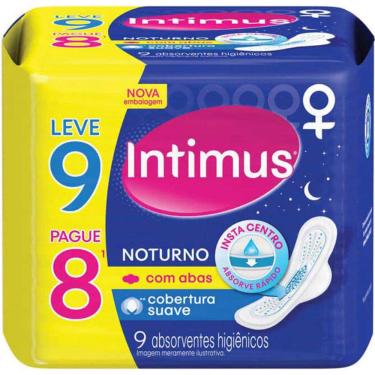 Imagem de Absorvente Intimus Noturno Cobertura Suave Com Aba 9 Und