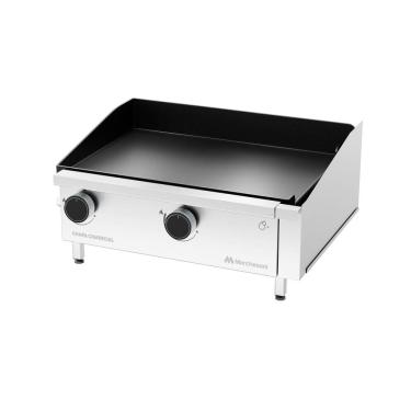 Imagem de Chapa para Lanches a Gás Linha Comercial 60 x 40 cm 2 Queimadores Marchesoni