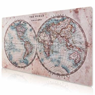 Imagem de Mouse pad grande para jogos, mouse pad costurado, pad para teclado e mouse, tapete de mouse grande, superfície à prova de derramamento e base antiderrapante, 3GG 90 x 40 cm