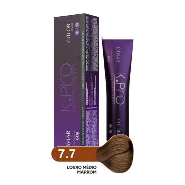 Imagem de Tintura Profissional k.pro Caviar Color 7.7 Loiro Médio Marrom 60g