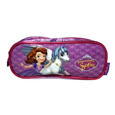 Imagem de Estojo Escolar Triplo Personagem Princesa Princesinha Sofia - 03 Compartimentos - Disney