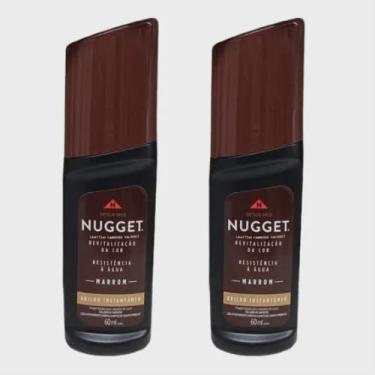 Imagem de Polidor de Sapato Líquido Nugget Marrom Graxa 2u Frasco 60ml