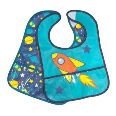Imagem de Kit Babador Infantil Impermeável Em Peva Com 2 Unidades 24x33 cm Menin