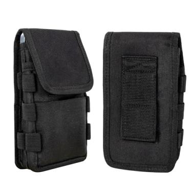 Imagem de Coldre para celular masculino compatível com iPhone 16/15/14/13/12/11, Sumsang, capa tática para telefone Urtra-Nylon, bolsa de cinto para caminhadas, acampamento, resgate