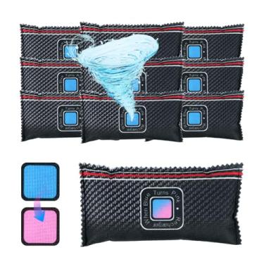 Imagem de Stuffygreenus 10 unidades de pacotes dessecantes recarregáveis para armazenamento pacotes de gel de sílica sacos absorventes de umidade seca sacos reutilizáveis desumidificadores de carro sacos para