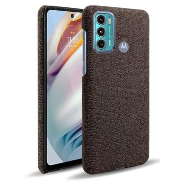 Imagem de Capa para MOTO G60,Capa desenhada em lona,Case Protetora Ultrafina com Empunhadura Macia,Design em Tecido Antichoque e Antiarranhões-Brown