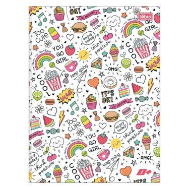 Imagem de Caderno Brochura Grande Universitário Capa Dura Feminino / Masculino D+ 96 Folhas Tilibra | Brochurão